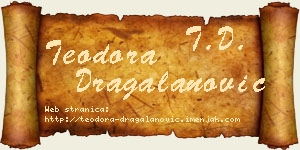 Teodora Dragalanović vizit kartica